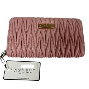 Laundry by Shelli Segal Wallet Womens One Size Pink Quilted Zip-Around